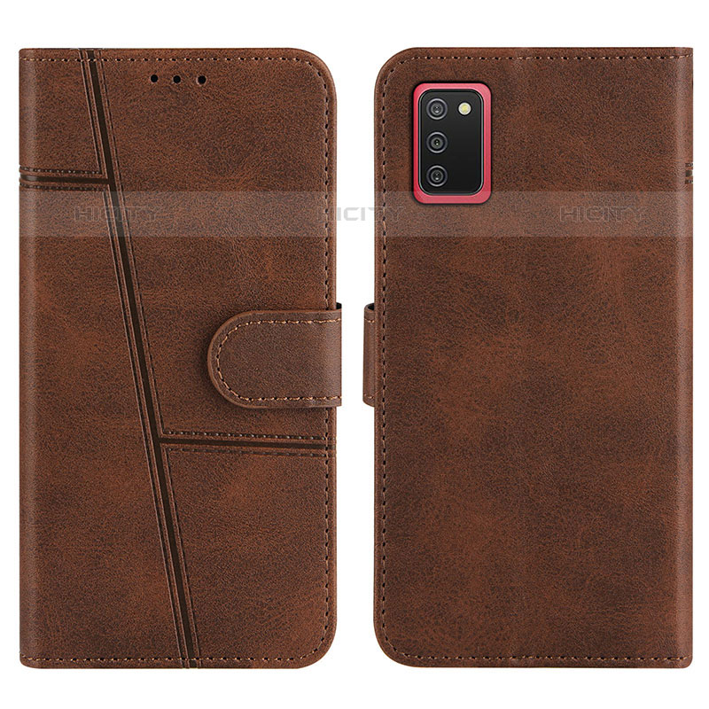 Coque Portefeuille Livre Cuir Etui Clapet Y01X pour Samsung Galaxy M02s Marron Plus