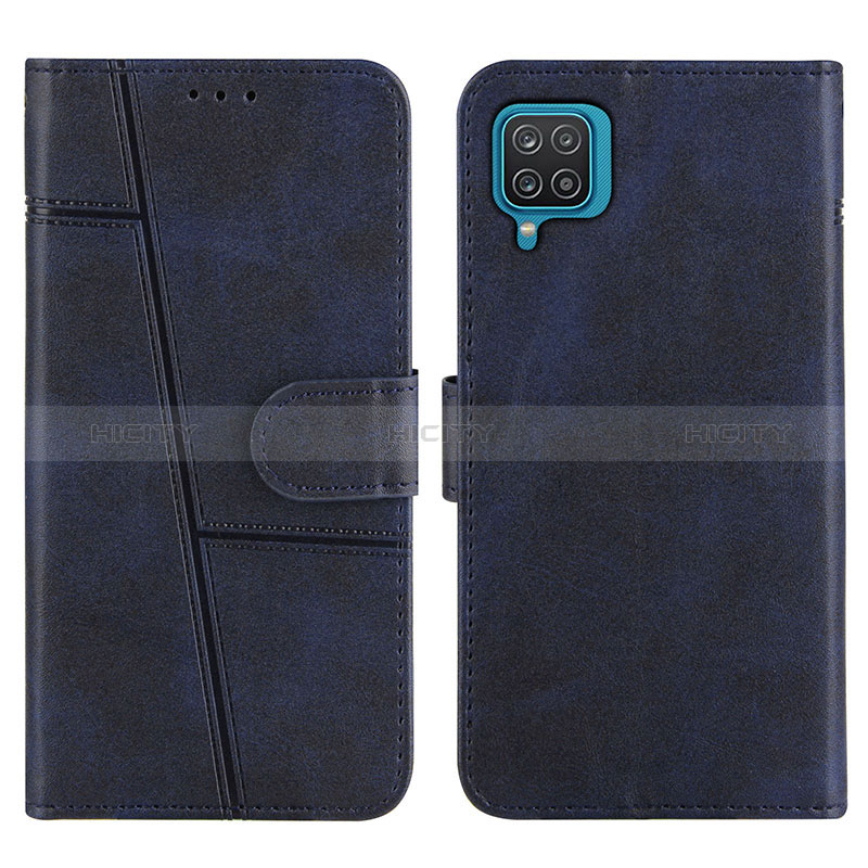 Coque Portefeuille Livre Cuir Etui Clapet Y01X pour Samsung Galaxy M12 Bleu Plus