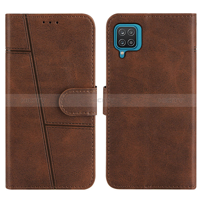 Coque Portefeuille Livre Cuir Etui Clapet Y01X pour Samsung Galaxy M12 Marron Plus