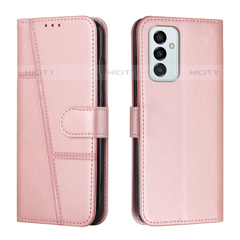 Coque Portefeuille Livre Cuir Etui Clapet Y01X pour Samsung Galaxy M23 5G Or Rose Plus