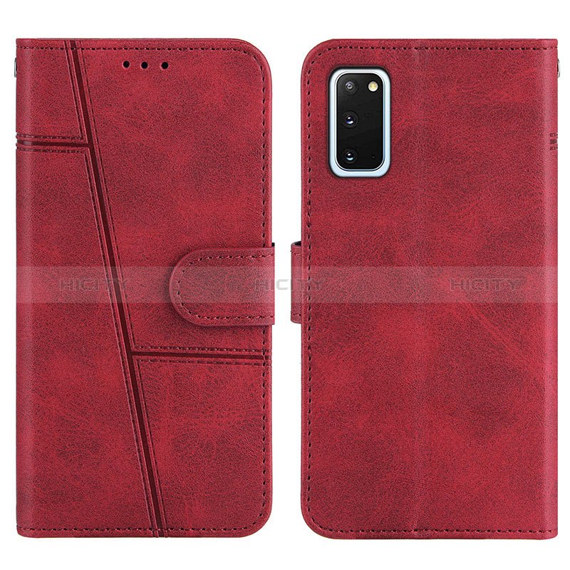 Coque Portefeuille Livre Cuir Etui Clapet Y01X pour Samsung Galaxy S20 5G Rouge Plus