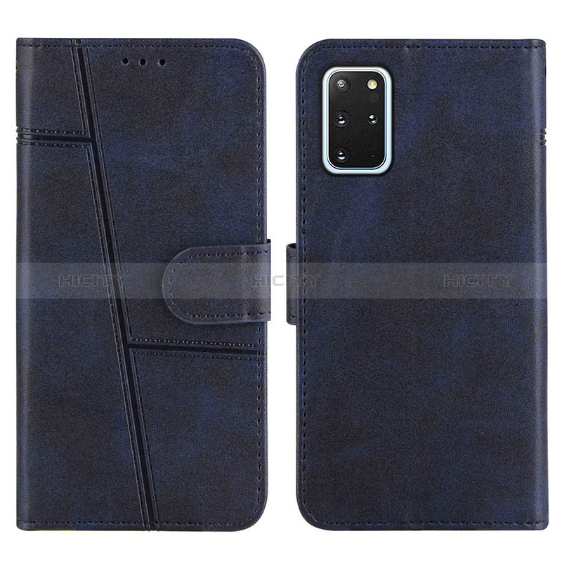 Coque Portefeuille Livre Cuir Etui Clapet Y01X pour Samsung Galaxy S20 Plus 5G Bleu Plus