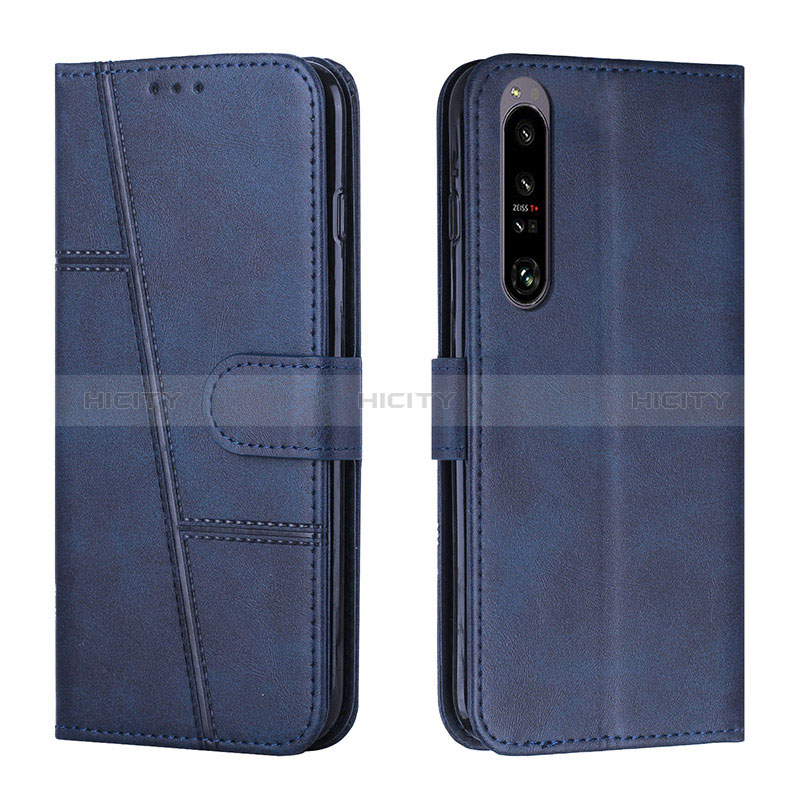 Coque Portefeuille Livre Cuir Etui Clapet Y01X pour Sony Xperia 1 IV Bleu Plus