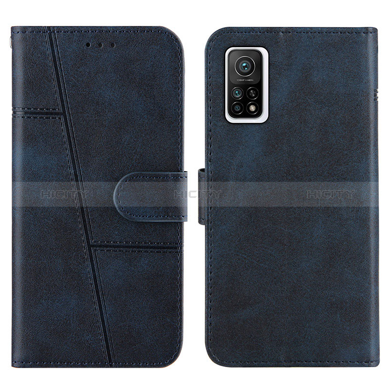 Coque Portefeuille Livre Cuir Etui Clapet Y01X pour Xiaomi Mi 10T 5G Bleu Plus