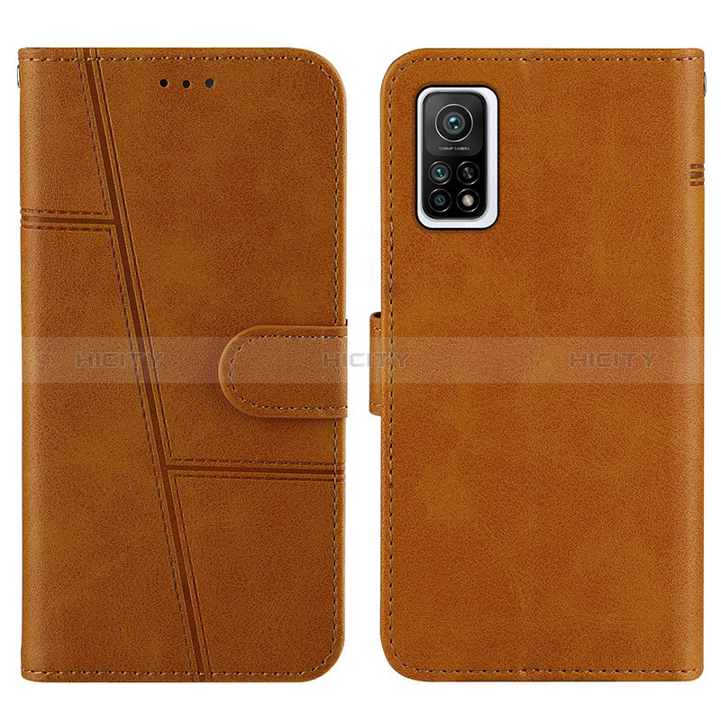 Coque Portefeuille Livre Cuir Etui Clapet Y01X pour Xiaomi Mi 10T 5G Brun Clair Plus