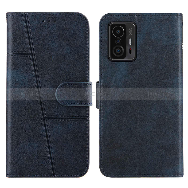 Coque Portefeuille Livre Cuir Etui Clapet Y01X pour Xiaomi Mi 11T 5G Bleu Plus