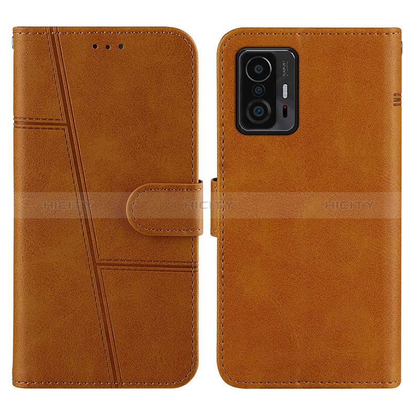 Coque Portefeuille Livre Cuir Etui Clapet Y01X pour Xiaomi Mi 11T Pro 5G Brun Clair Plus