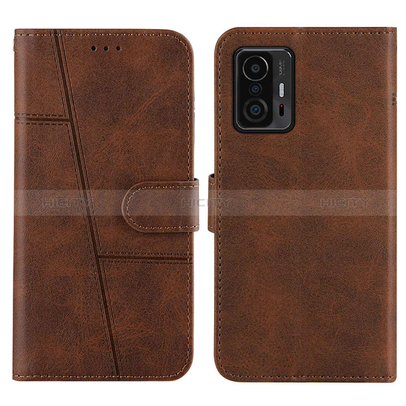 Coque Portefeuille Livre Cuir Etui Clapet Y01X pour Xiaomi Mi 11T Pro 5G Marron Plus