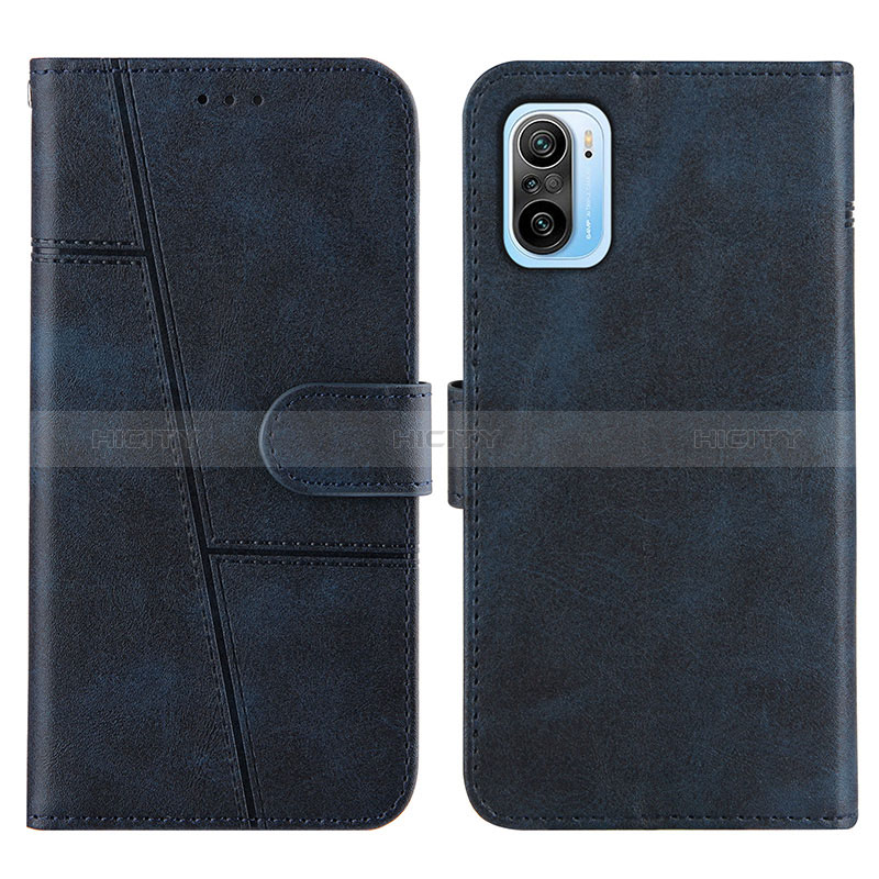 Coque Portefeuille Livre Cuir Etui Clapet Y01X pour Xiaomi Mi 11X Pro 5G Bleu Plus