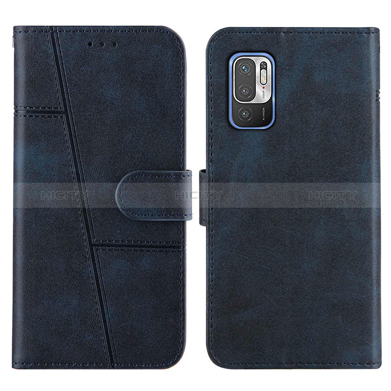 Coque Portefeuille Livre Cuir Etui Clapet Y01X pour Xiaomi POCO M3 Pro 5G Bleu Plus