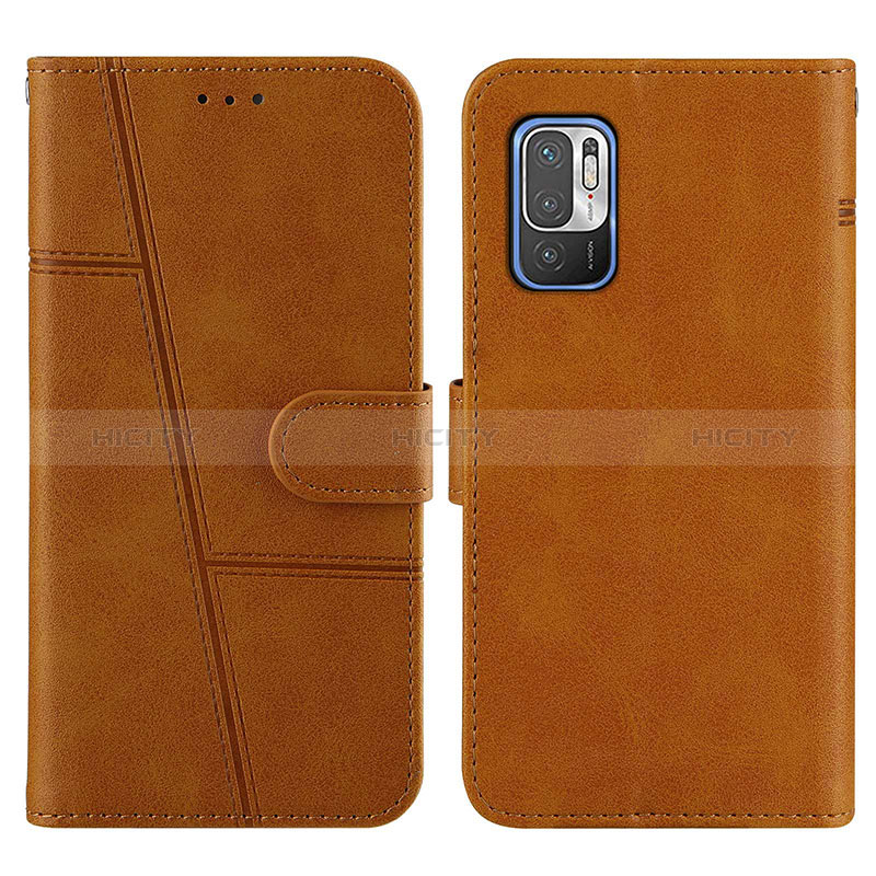 Coque Portefeuille Livre Cuir Etui Clapet Y01X pour Xiaomi POCO M3 Pro 5G Brun Clair Plus