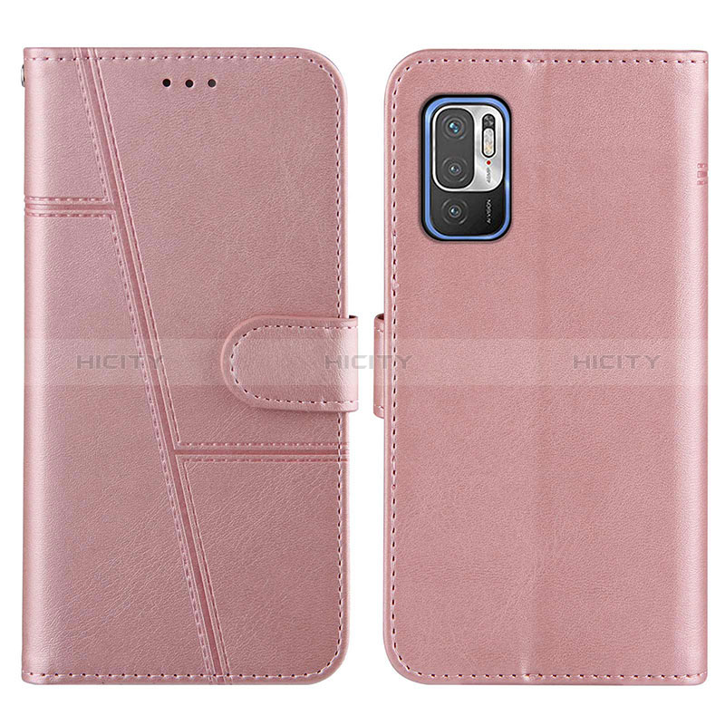 Coque Portefeuille Livre Cuir Etui Clapet Y01X pour Xiaomi POCO M3 Pro 5G Or Rose Plus