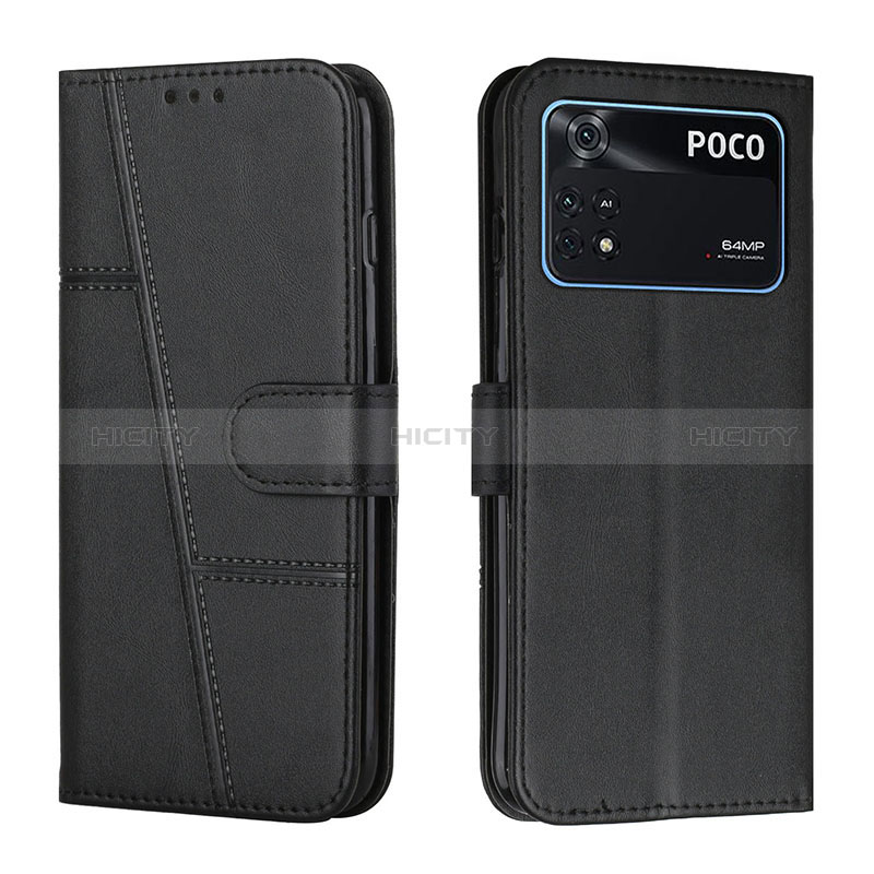 Coque Portefeuille Livre Cuir Etui Clapet Y01X pour Xiaomi Poco M4 Pro 4G Noir Plus