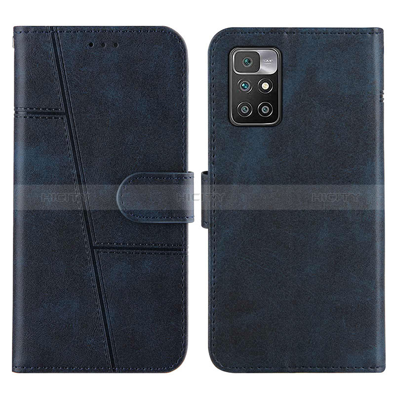 Coque Portefeuille Livre Cuir Etui Clapet Y01X pour Xiaomi Redmi 10 (2022) Bleu Plus