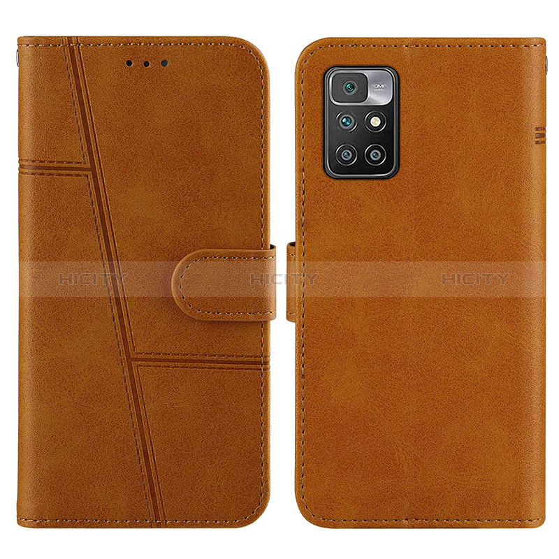 Coque Portefeuille Livre Cuir Etui Clapet Y01X pour Xiaomi Redmi 10 (2022) Brun Clair Plus