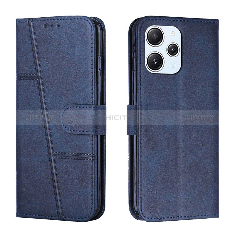 Coque Portefeuille Livre Cuir Etui Clapet Y01X pour Xiaomi Redmi 12 4G Bleu Plus