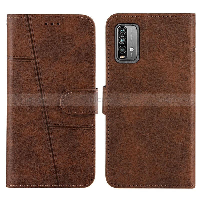 Coque Portefeuille Livre Cuir Etui Clapet Y01X pour Xiaomi Redmi 9 Power Marron Plus