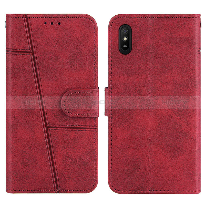 Coque Portefeuille Livre Cuir Etui Clapet Y01X pour Xiaomi Redmi 9A Rouge Plus