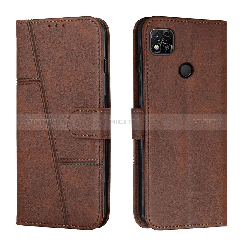 Coque Portefeuille Livre Cuir Etui Clapet Y01X pour Xiaomi Redmi 9C NFC Marron Plus