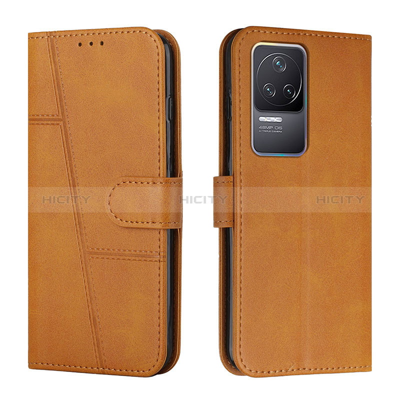 Coque Portefeuille Livre Cuir Etui Clapet Y01X pour Xiaomi Redmi K50 5G Brun Clair Plus