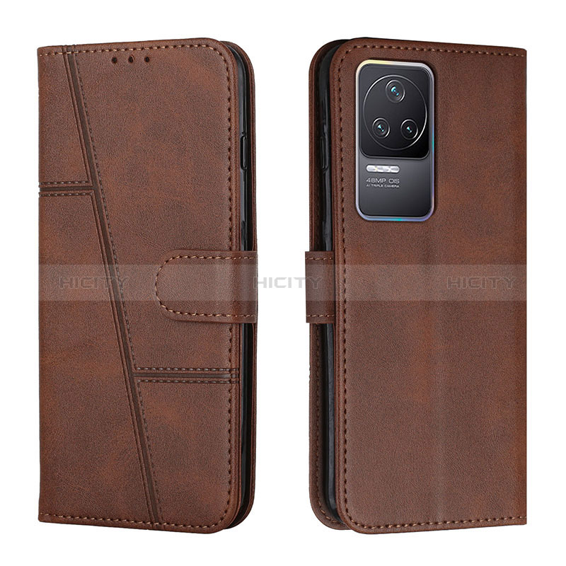 Coque Portefeuille Livre Cuir Etui Clapet Y01X pour Xiaomi Redmi K50 5G Marron Plus