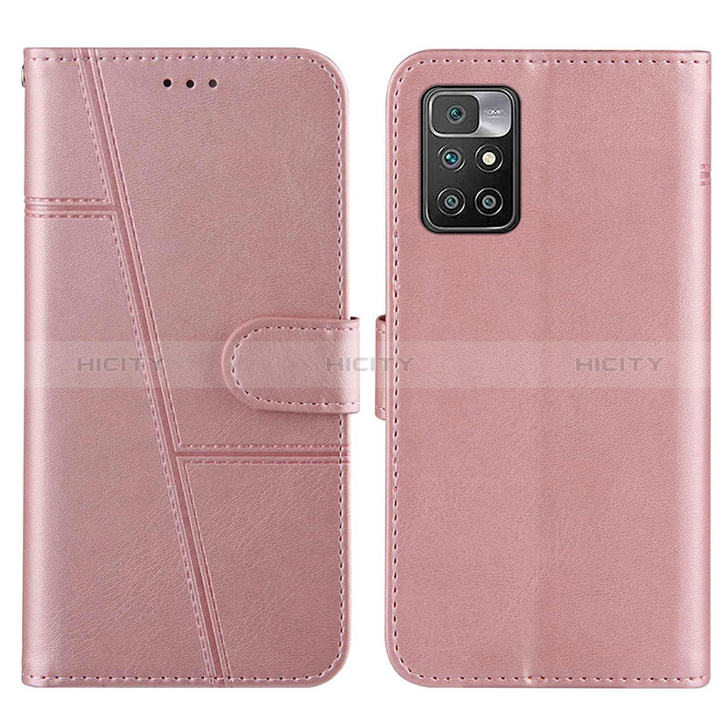 Coque Portefeuille Livre Cuir Etui Clapet Y01X pour Xiaomi Redmi Note 11 4G (2021) Or Rose Plus