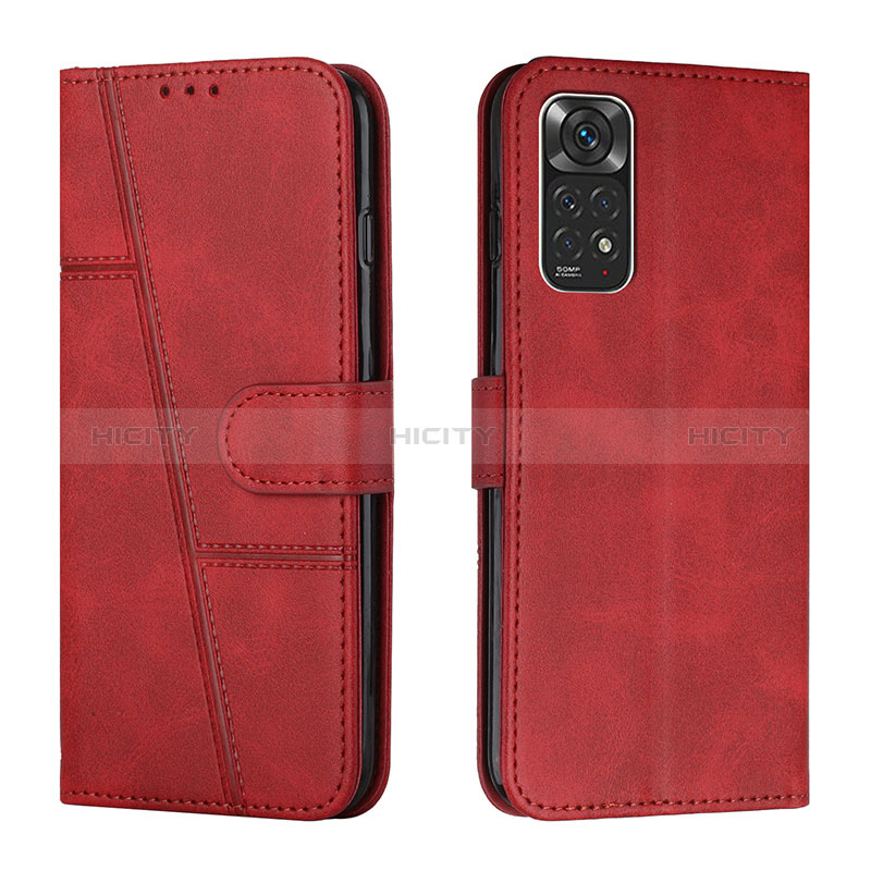 Coque Portefeuille Livre Cuir Etui Clapet Y01X pour Xiaomi Redmi Note 11 4G (2022) Rouge Plus