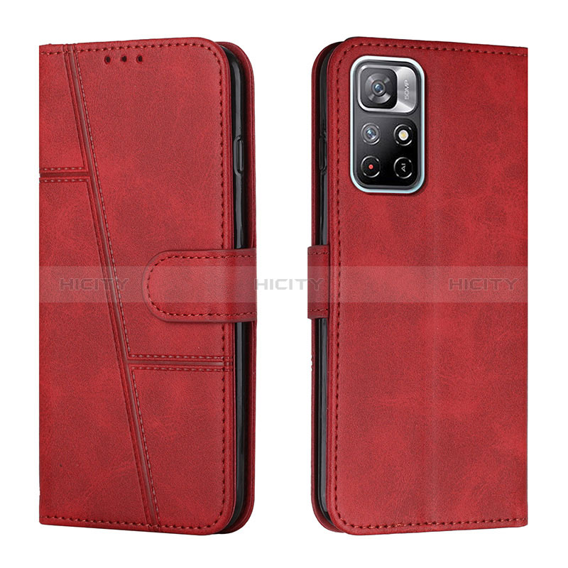 Coque Portefeuille Livre Cuir Etui Clapet Y01X pour Xiaomi Redmi Note 11S 5G Rouge Plus