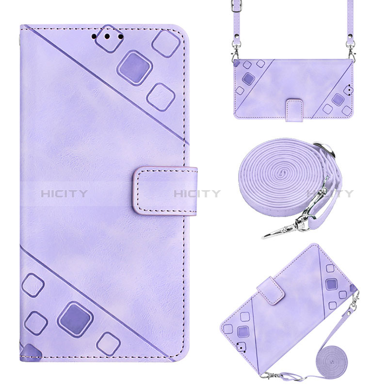 Coque Portefeuille Livre Cuir Etui Clapet Y02B pour Google Pixel 7 Pro 5G Violet Plus