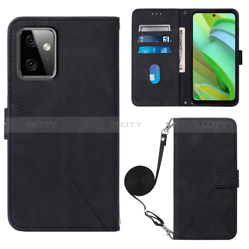 Coque Portefeuille Livre Cuir Etui Clapet Y02B pour Motorola Moto G Power 5G (2023) Noir Plus