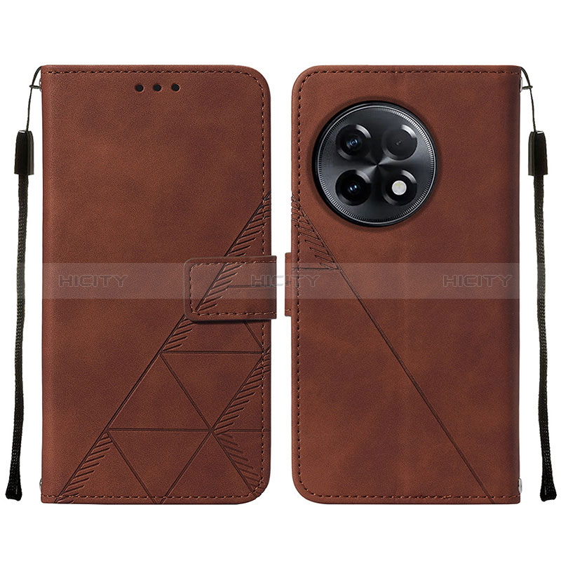 Coque Portefeuille Livre Cuir Etui Clapet Y02B pour OnePlus 11R 5G Marron Plus