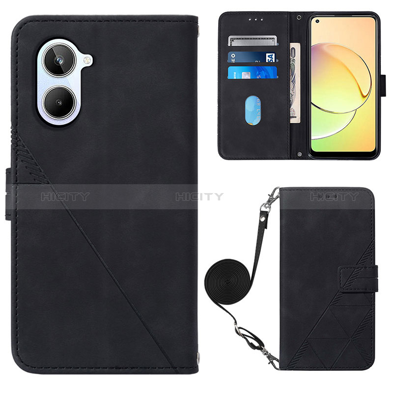 Coque Portefeuille Livre Cuir Etui Clapet Y02B pour Realme 10 4G Noir Plus