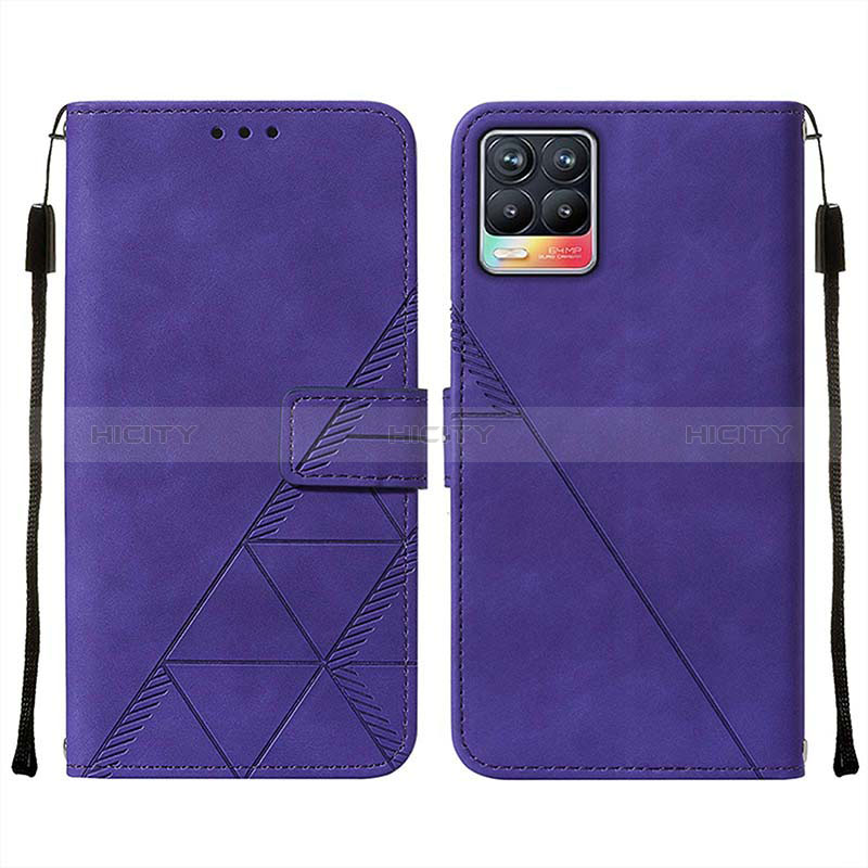 Coque Portefeuille Livre Cuir Etui Clapet Y02B pour Realme 8 4G Violet Plus