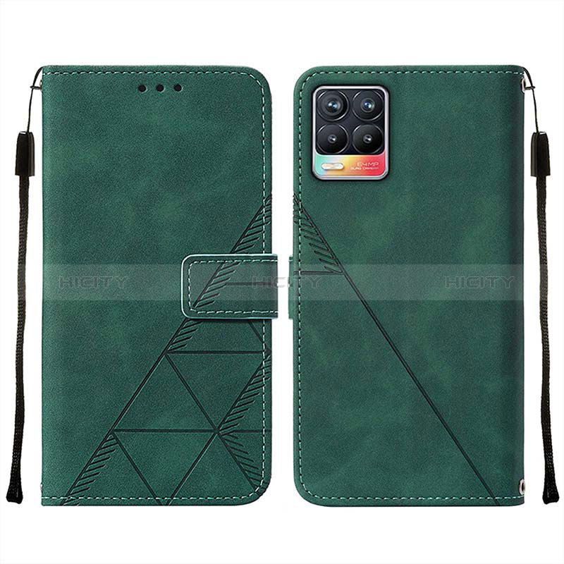 Coque Portefeuille Livre Cuir Etui Clapet Y02B pour Realme 8 Pro Vert Plus