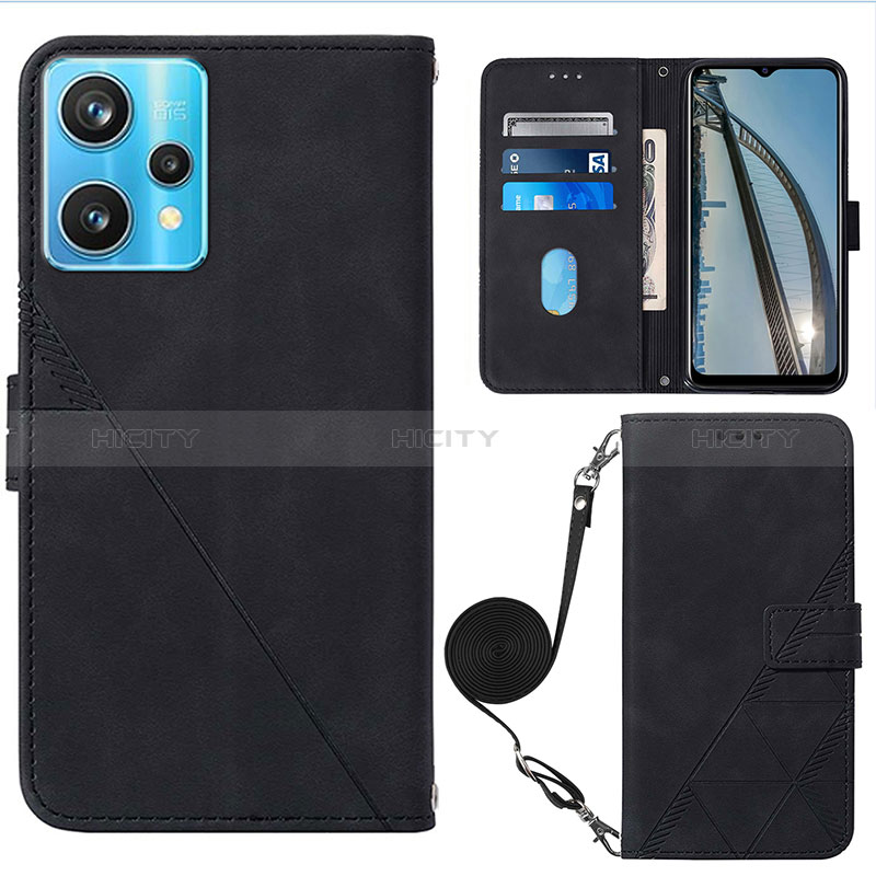 Coque Portefeuille Livre Cuir Etui Clapet Y02B pour Realme 9 4G Noir Plus