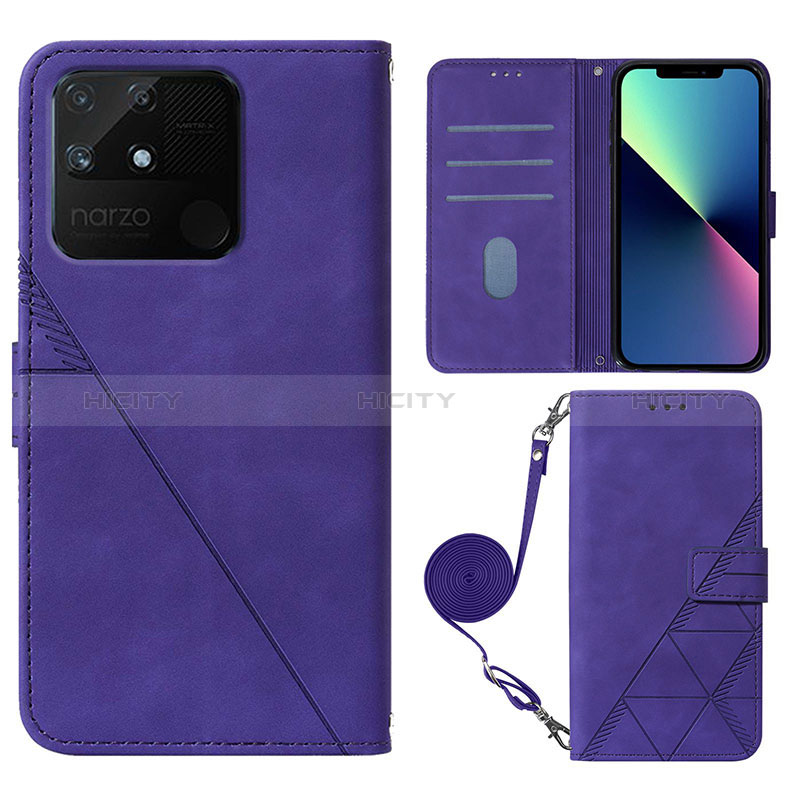 Coque Portefeuille Livre Cuir Etui Clapet Y02B pour Realme Narzo 50A Plus