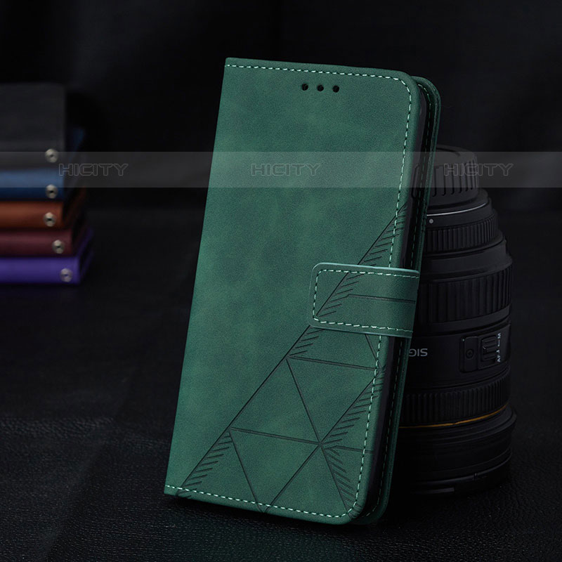 Coque Portefeuille Livre Cuir Etui Clapet Y02B pour Samsung Galaxy A03 Vert Plus