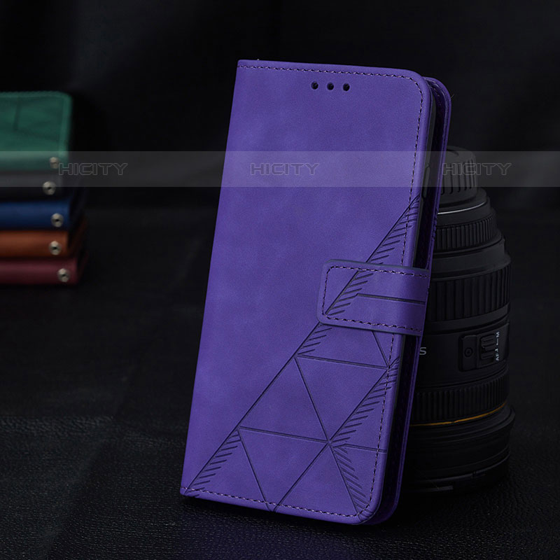 Coque Portefeuille Livre Cuir Etui Clapet Y02B pour Samsung Galaxy A03 Violet Plus