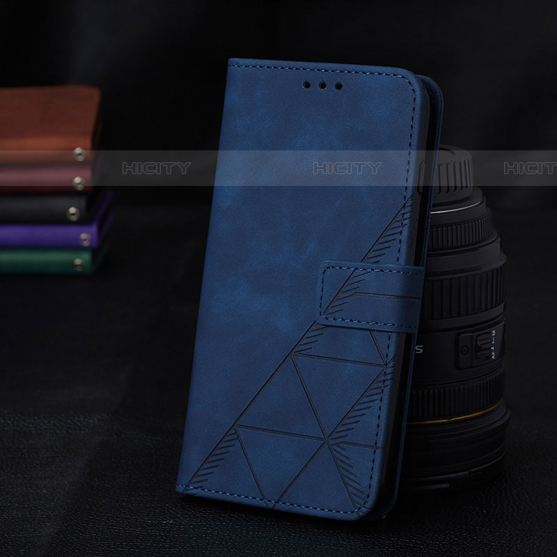 Coque Portefeuille Livre Cuir Etui Clapet Y02B pour Samsung Galaxy A03s Bleu Plus