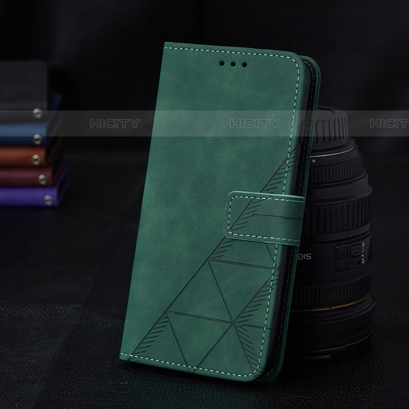 Coque Portefeuille Livre Cuir Etui Clapet Y02B pour Samsung Galaxy A04s Vert Plus