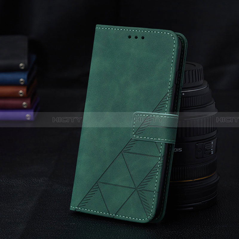 Coque Portefeuille Livre Cuir Etui Clapet Y02B pour Samsung Galaxy A13 5G Vert Plus