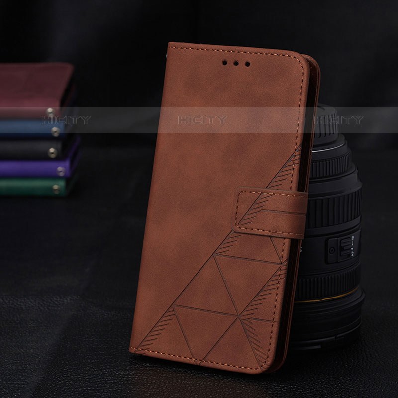 Coque Portefeuille Livre Cuir Etui Clapet Y02B pour Samsung Galaxy M02 Marron Plus