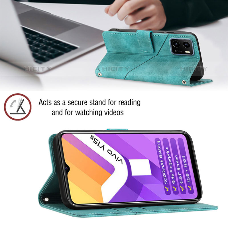 Coque Portefeuille Livre Cuir Etui Clapet Y02B pour Vivo iQOO U5x Plus