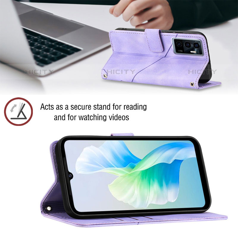 Coque Portefeuille Livre Cuir Etui Clapet Y02B pour Vivo V23e Plus