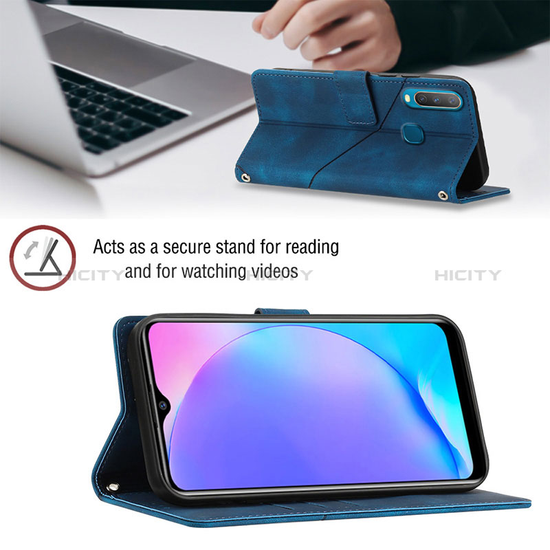 Coque Portefeuille Livre Cuir Etui Clapet Y02B pour Vivo Y3s Plus