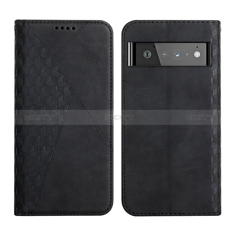 Coque Portefeuille Livre Cuir Etui Clapet Y02X pour Google Pixel 6 Pro 5G Noir Plus