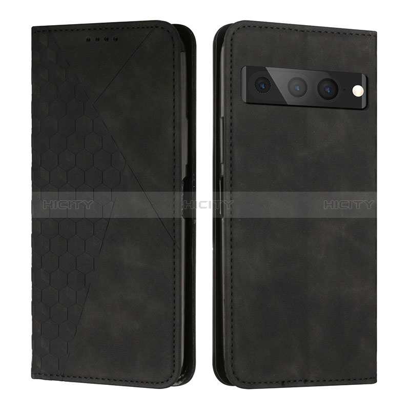 Coque Portefeuille Livre Cuir Etui Clapet Y02X pour Google Pixel 7 Pro 5G Noir Plus