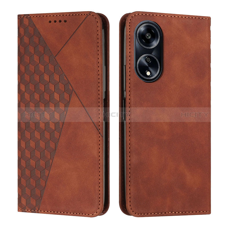 Coque Portefeuille Livre Cuir Etui Clapet Y02X pour Huawei Honor X5 Plus Marron Plus