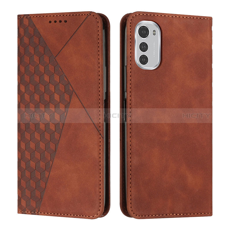 Coque Portefeuille Livre Cuir Etui Clapet Y02X pour Motorola Moto E32 Marron Plus