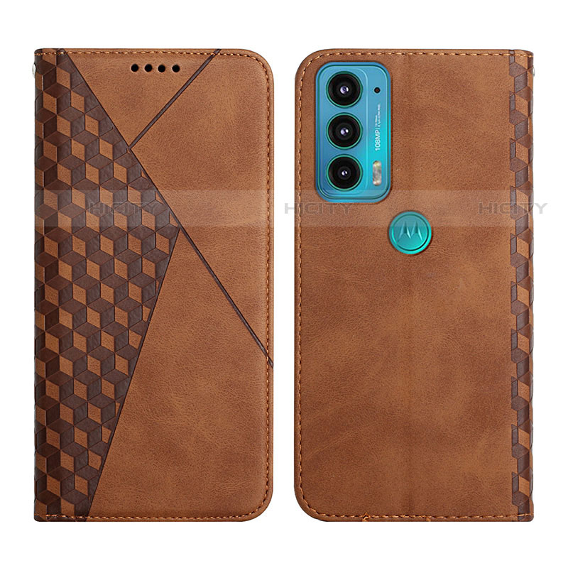 Coque Portefeuille Livre Cuir Etui Clapet Y02X pour Motorola Moto Edge 20 5G Marron Plus